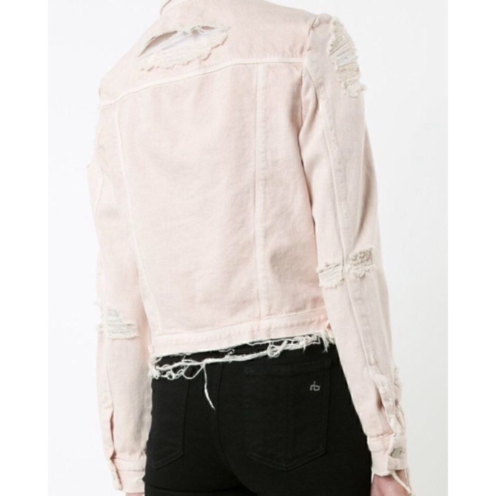J Brand Cream Distressed & Ripped
Denim Buttoned Jacket M - Picture 2 of 13